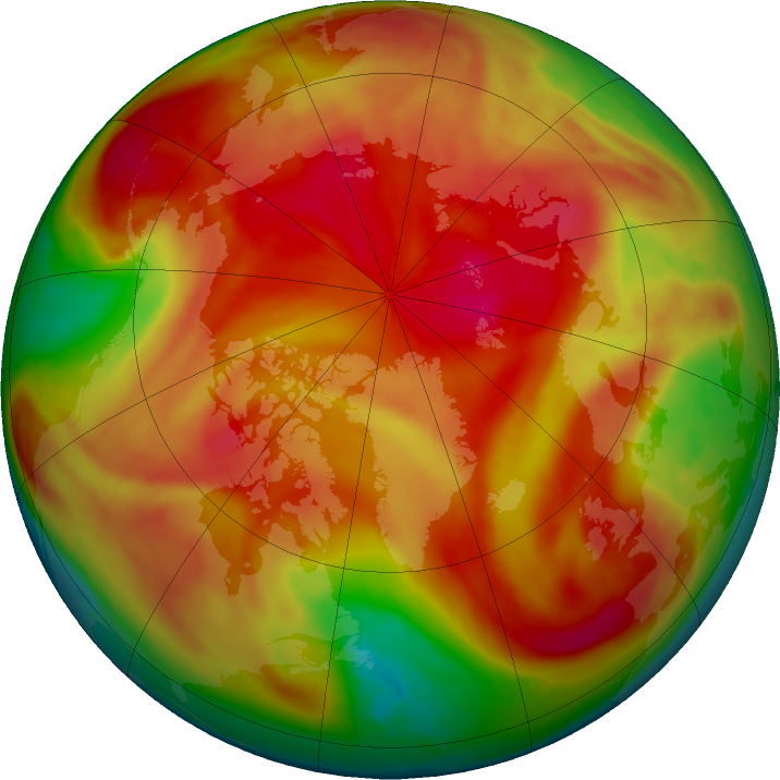 Arctic ozone map for 30 March 2024